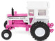 Minneapolis Moline G840 Wide Front Tractor with Cab Hot Pink and White 1/64 Diecast Model SpecCast SCT982