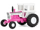 Minneapolis Moline G840 Wide Front Tractor with Cab Hot Pink and White 1/64 Diecast Model SpecCast SCT982