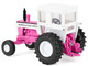 Minneapolis Moline G840 Wide Front Tractor with Cab Hot Pink and White 1/64 Diecast Model SpecCast SCT982
