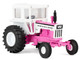 Minneapolis Moline G840 Wide Front Tractor with Cab Hot Pink and White 1/64 Diecast Model SpecCast SCT982