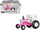 Minneapolis Moline G840 Wide Front Tractor with Cab Hot Pink and White 1/64 Diecast Model SpecCast SCT982