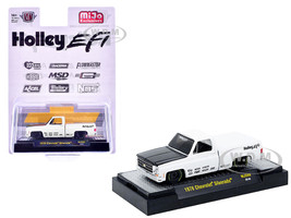 1978 Chevrolet Silverado Pickup Truck Holley EFI White with Black Hood Limited Edition to 10120 pieces Worldwide 1/64 Diecast Model Car M2 Machines 31500-MJS88