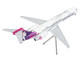 Boeing 717 200 Commercial Aircraft Hawaiian Airlines N492HA White with Purple Tail Graphics Gemini 200 Series 1/200 Diecast Model Airplane GeminiJets G2HAL1351