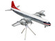 Lockheed L 188 Electra Commercial Aircraft Northwest Orient N128US White and Gray with Blue Stripes and Red Tail "Gemini 200" Series 1/200 Diecast Model Airplane GeminiJets G2NWA1028