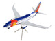 Boeing 737 700 Commercial Aircraft with Flaps Down Configuration Southwest Airlines Colorado One N230WN White and Blue Gemini 200 Series 1/200 Diecast Model Airplane GeminiJets G2SWA460F
