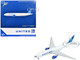 Boeing 777 200ER Commercial Aircraft United Airlines N798UA White with Blue Tail 1/400 Diecast Model Airplane GeminiJets GJ2230