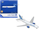 Boeing 777 200ER Commercial Aircraft with Flaps Down United Airlines N798UA White with Blue Tail 1/400 Diecast Model Airplane GeminiJets GJ2230F Boeing 777 200ER Commercial Aircraft with Flaps Down United Airlines N798UA White with Blue Tail 1/400 Diecast Model Airplane GeminiJets GJ2230F