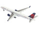 Boeing 757 300 Commercial Aircraft Delta Air Lines N595NW White with Red and Blue Tail 1/400 Diecast Model Airplane GeminiJets GJ2362