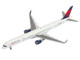 Boeing 757 300 Commercial Aircraft Delta Air Lines N595NW White with Red and Blue Tail 1/400 Diecast Model Airplane GeminiJets GJ2362