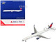 Boeing 757 300 Commercial Aircraft Delta Air Lines N595NW White with Red and Blue Tail 1/400 Diecast Model Airplane GeminiJets GJ2362