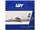 Antonov AN 24V Commercial Aircraft LOT Polish Airlines SP LTP White with Blue Stripes and Tail 1/200 Diecast Model Airplane Herpa HE572996