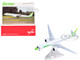 Embraer E195 E2 Commercial Aircraft Binter Canarias EC NEZ White with Green Striped Tail 1/200 Diecast Model Airplane Herpa HE573009
