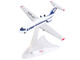 Yakovlev Yak 40 Commercial Aircraft LOT Polish Airlines SP GEA White with Blue Stripes and Tail 1/200 Diecast Model Airplane Herpa HE573139