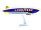 Zeppelin NT Aircraft Goodyear Blimp Wingfoot One N1A Gray and Blue with Yellow Stripes 1/200 Diecast Model Airplane Herpa HE573634