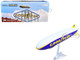 Zeppelin NT Aircraft Goodyear Blimp Wingfoot One N1A Gray and Blue with Yellow Stripes 1/200 Diecast Model Airplane Herpa HE573634