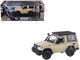 2023 Toyota Land Cruiser 71 Sandy Taupe 70th Anniversary with Roofrack 1/64 Diecast Model Car Paragon Models PA-55568
