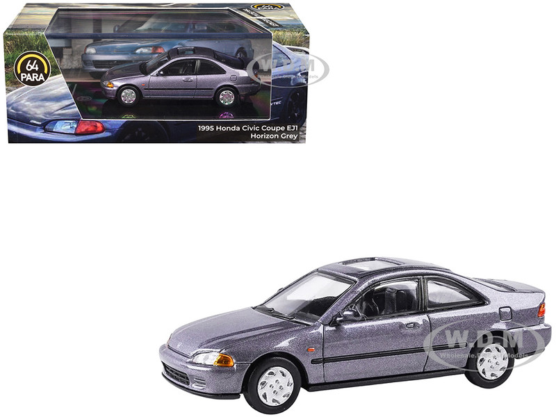 1995 Honda Civic Coupe EJ1 Horizon Gray Metallic with Sunroof 1/64 Diecast Model Car Paragon Models PA-55766