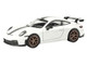 2025 Porsche 911 GT3 992 2 Grand Prix White with Carbon Stripe 1/64 Diecast Model Car Paragon Models PA-55873