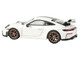 2025 Porsche 911 GT3 992 2 Grand Prix White with Carbon Stripe 1/64 Diecast Model Car Paragon Models PA-55873