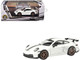 2025 Porsche 911 GT3 992 2 Grand Prix White with Carbon Stripe 1/64 Diecast Model Car Paragon Models PA-55873