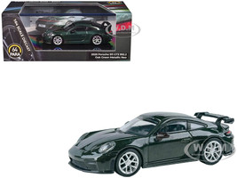 2025 Porsche 911 GT3 992 2 Oak Green Metallic Neo with Carbon Stripe 1/64 Diecast Model Car Paragon Models PA-55874