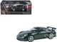2025 Porsche 911 GT3 992 2 Oak Green Metallic Neo with Carbon Stripe 1/64 Diecast Model Car Paragon Models PA-55874