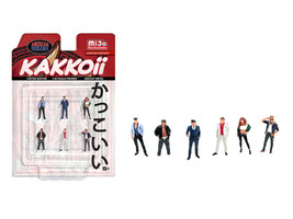 Kakkoii 6 piece Diecast Figures Set 1/64 Scale Models American Diorama AD-2425MJ