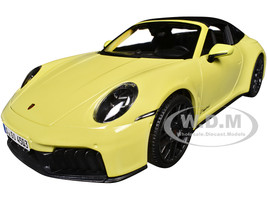 Porsche 911 Targa 4 GTS 992 2 Yellow with Black Top Special Edition Series 1/18 Diecast Model Car Maisto 31470YL