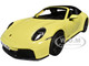 Porsche 911 Targa 4 GTS 992 2 Yellow with Black Top Special Edition Series 1/18 Diecast Model Car Maisto 31470YL