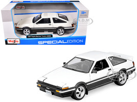 Toyota Sprinter Trueno AE86 RHD Right Hand Drive White with Black Stripes Special Edition Series 1/24 Diecast Model Car Maisto 32916WH