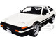 Toyota Sprinter Trueno AE86 RHD Right Hand Drive White with Black Stripes Special Edition Series 1/24 Diecast Model Car Maisto 32916WH Toyota Sprinter Trueno AE86 RHD Right Hand Drive White with Black Stripes Special Edition Series 1/24 Diecast Model Car Maisto 32916WH