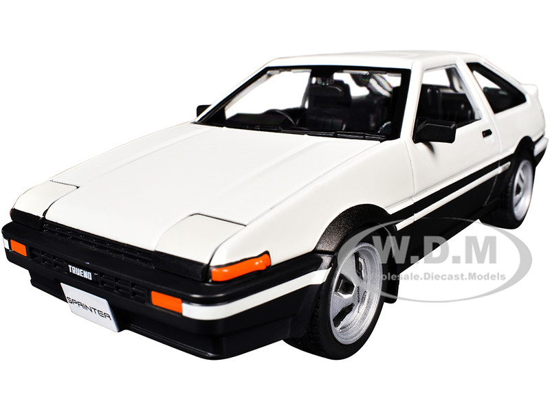 Toyota Sprinter Trueno AE86 RHD Right Hand Drive White with Black Stripes Special Edition Series 1/24 Diecast Model Car Maisto 32916WH