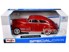 1948 Chevrolet Fleetline Aerosedan Red Special Edition Series 1/25 Diecast Model Car Maisto 32921RD