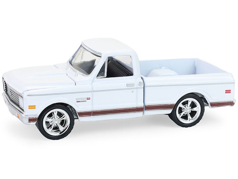 1972 Chevrolet Cheyenne C10 Short Bed Pickup Truck White Hobby Exclusive Series 1/64 Diecast Model Car Greenlight GL30566
