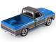 1972 Chevrolet Cheyenne C10 Short Bed Pickup Truck Electric Blue and Gunmetal Gray Metallic Hobby Exclusive Series 1/64 Diecast Model Car Greenlight GL30567