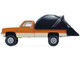 1986 GMC Sierra Lifted Pickup Truck Desert Sand and Doeskin Tan with Modern Truck Bed Tent The Great Outdoors Series 4 1/64 Diecast Model Car Greenlight 38080B
