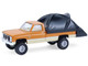1986 GMC Sierra Lifted Pickup Truck Desert Sand and Doeskin Tan with Modern Truck Bed Tent The Great Outdoors Series 4 1/64 Diecast Model Car Greenlight 38080B