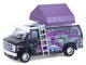 1978 GMC Vandura Custom Van Black with Wizard Graphics and White Top with Camp otel Cartop Sleeper Tent The Great Outdoors Series 4 1/64 Diecast Model Car Greenlight 38080C