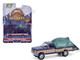 1987 Ford F 150 XLT Lariat Pickup Truck Dark Blue and Tan with Modern Truck Bed Tent The Great Outdoors Series 4 1/64 Diecast Model Car Greenlight 38080D