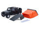 2008 Jeep Wrangler Unlimited Rubicon Dark Charcoal with Modern Rooftop Camper The Great Outdoors Series 4 1/64 Diecast Model Car Greenlight 38080F