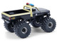 1983 Dodge Ram W350 Monster Truck Florida Highway Patrol Black with Cream Top and Stripes Kings of Crunch Hot Pursuit Special Edition 1/64 Diecast Model Car Greenlight 49170C