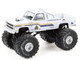 1986 Chevrolet Silverado Monster Truck Royal Canadian Mounted Police White with Stripes Kings of Crunch Hot Pursuit Special Edition 1/64 Diecast Model Car Greenlight 49170D