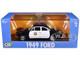 1949 Ford Custom Police Car LAPD Los Angeles Police Department Black and White 1/43 Diecast Model Car Greenlight 86642