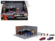 Fast & Furious Han s Garage Diorama with 2 Cars and Accessories Nano Scene Series 1/32 Model Jada 36403