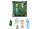 Set of 4 Diecast Figures Rick and Morty 2013 Current TV Series Metalfigs Series Diecast Model Jada 36696