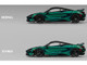 McLaren 765LT Green Carbon Metallic with Black Top and Extra Wheels 1/64 Diecast Model Car CM Model CM64-765LT-19 McLaren 765LT Green Carbon Metallic with Black Top and Extra Wheels 1/64 Diecast Model Car CM Model CM64-765LT-19