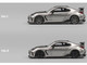 Subaru BRZ Varis Arising 1 RHD Right Hand Drive Gray Metallic with Carbon Hood and Top and Extra Wheels 1/64 Diecast Model Car CM Model CM64-BRZ-10