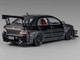 Mitsubishi Lancer Evolution IX RHD Right Hand Drive Black and Carbon with Extra Wheels 1/64 Diecast Model Car CM Model CM64-EVOIX-18