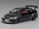 Mitsubishi Lancer Evolution IX RHD Right Hand Drive Black and Carbon with Extra Wheels 1/64 Diecast Model Car CM Model CM64-EVOIX-18