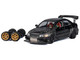 Mitsubishi Lancer Evolution IX RHD Right Hand Drive Black and Carbon with Extra Wheels 1/64 Diecast Model Car CM Model CM64-EVOIX-18